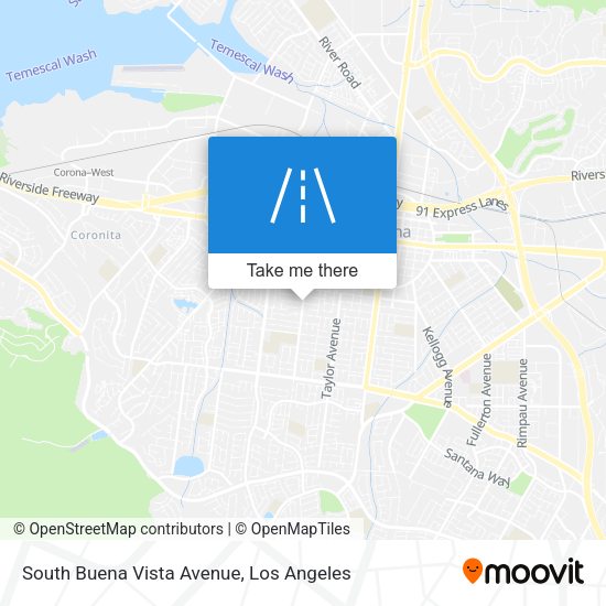 South Buena Vista Avenue map