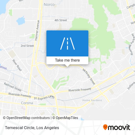 Mapa de Temescal Circle