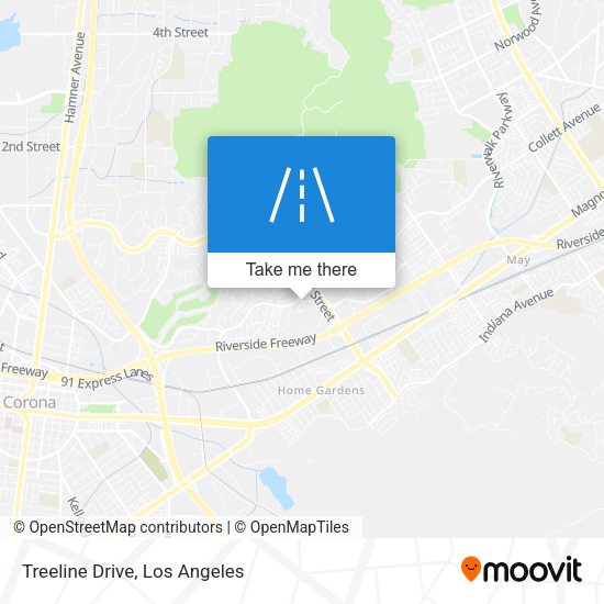 Treeline Drive map