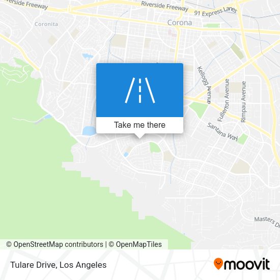 Mapa de Tulare Drive