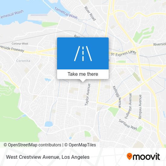 West Crestview Avenue map