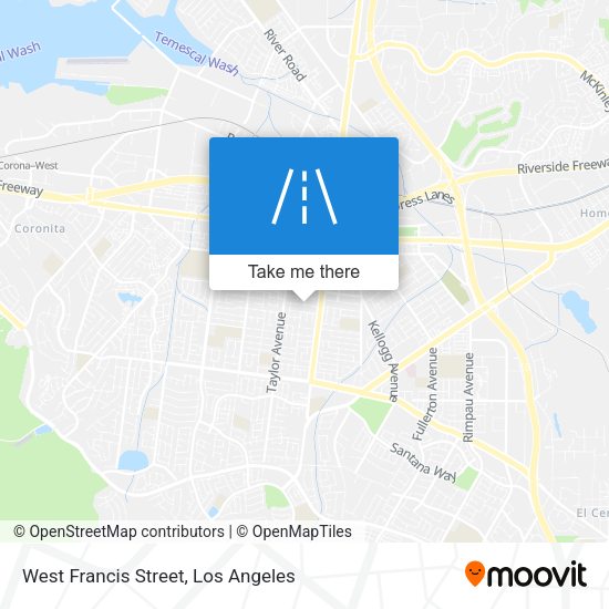 West Francis Street map