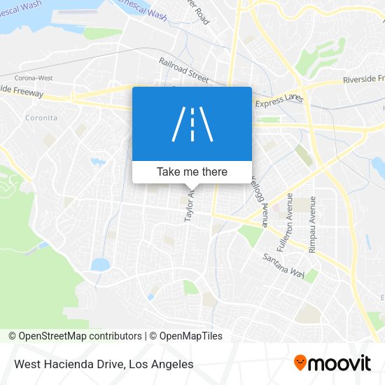 West Hacienda Drive map