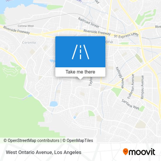 West Ontario Avenue map