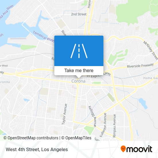 West 4th Street map