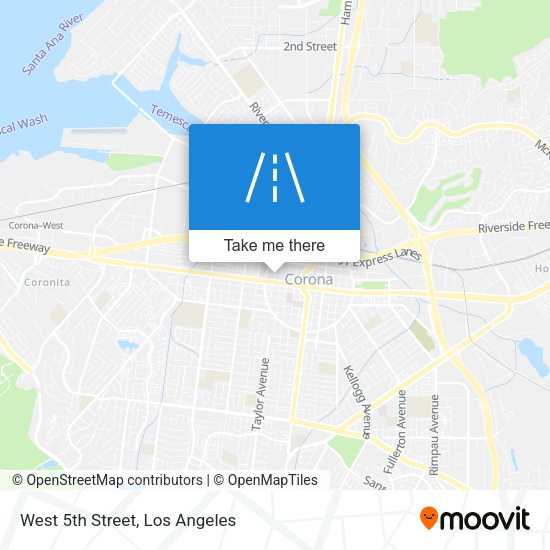 Mapa de West 5th Street