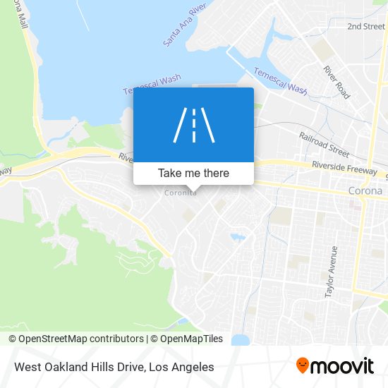 West Oakland Hills Drive map