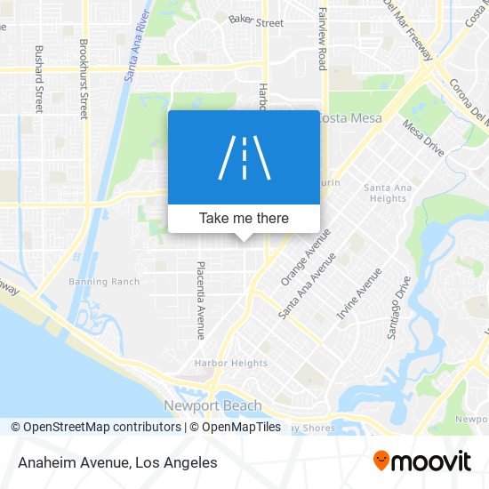 Mapa de Anaheim Avenue