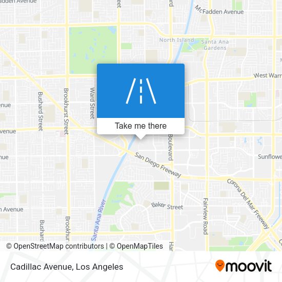 Mapa de Cadillac Avenue