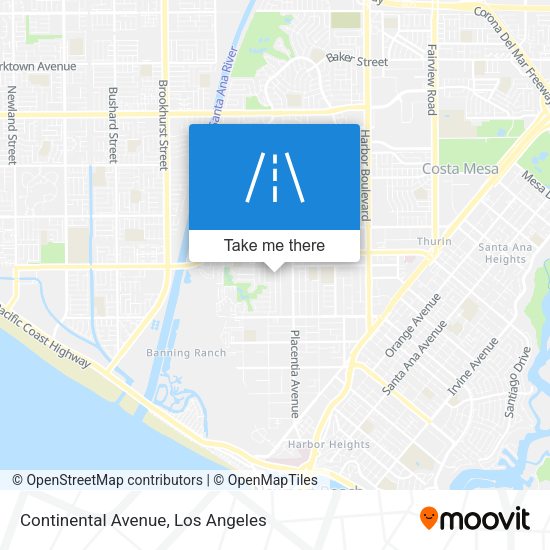 Mapa de Continental Avenue