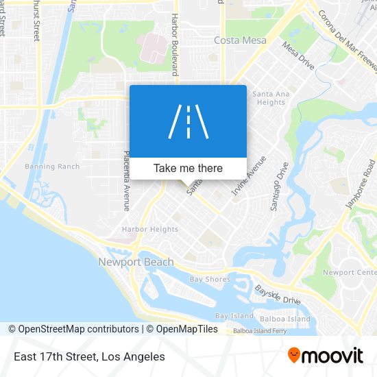 East 17th Street map