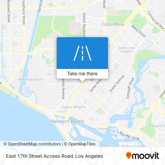 Mapa de East 17th Street Access Road