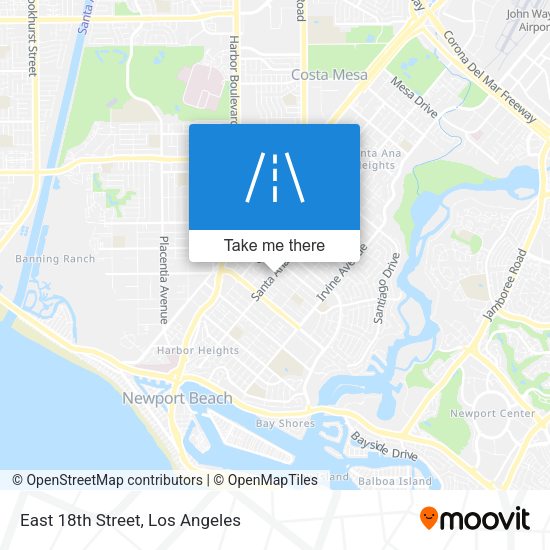 East 18th Street map