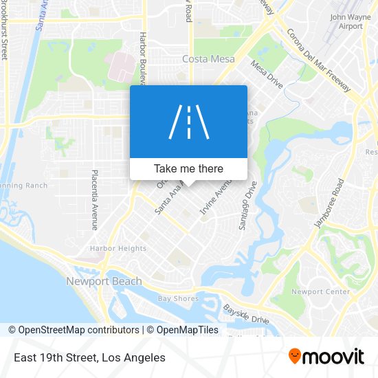 East 19th Street map