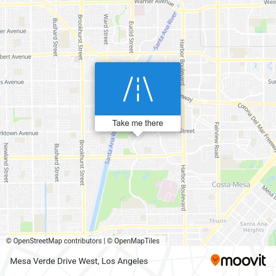 Mesa Verde Drive West map