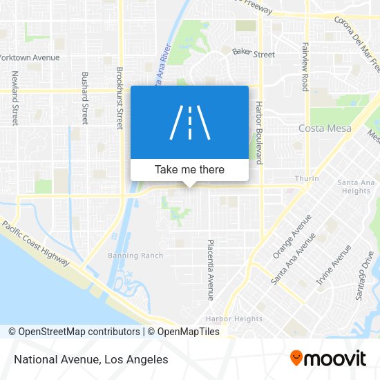 Mapa de National Avenue