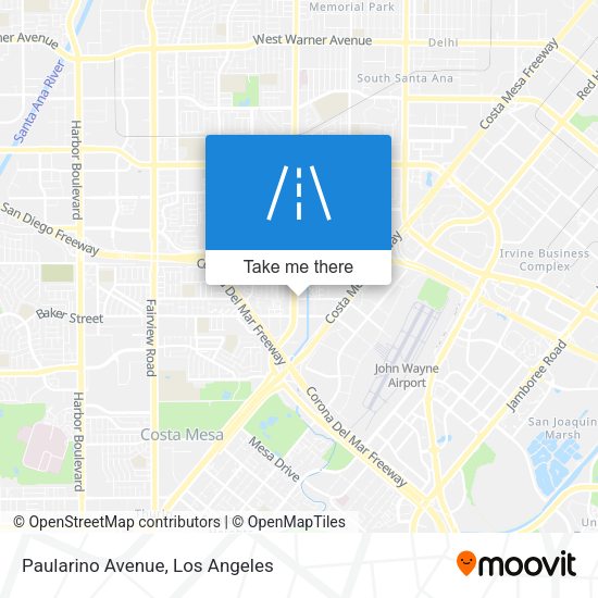 Paularino Avenue map