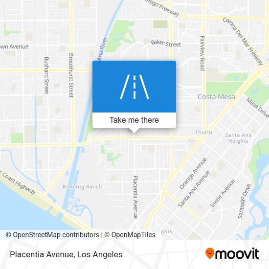 Placentia Avenue map