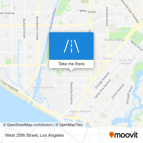 West 20th Street map