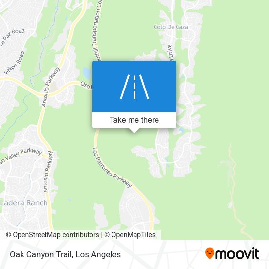 Mapa de Oak Canyon Trail