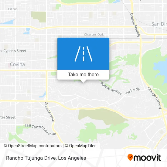 Rancho Tujunga Drive map