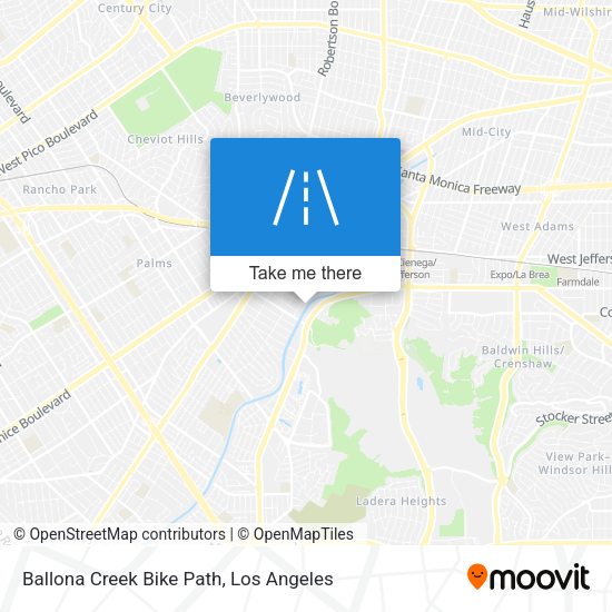 Ballona Creek Bike Path map