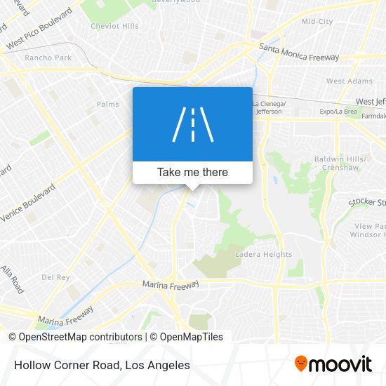 Hollow Corner Road map