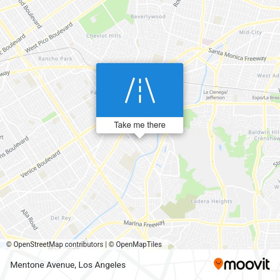 Mapa de Mentone Avenue