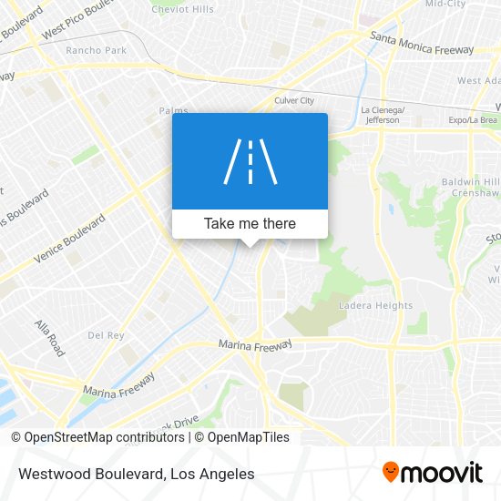 Mapa de Westwood Boulevard