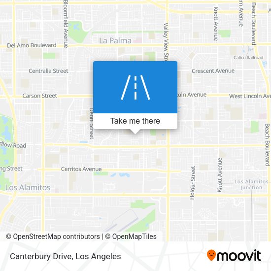 Canterbury Drive map