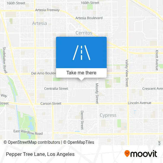 Pepper Tree Lane map