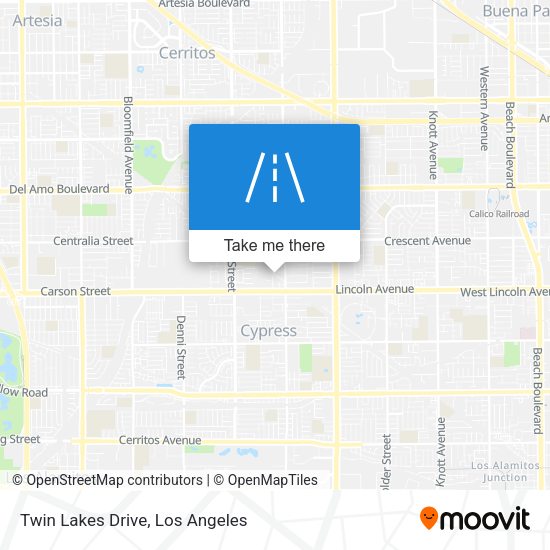 Mapa de Twin Lakes Drive