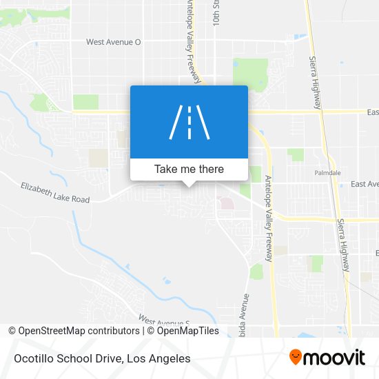 Ocotillo School Drive map