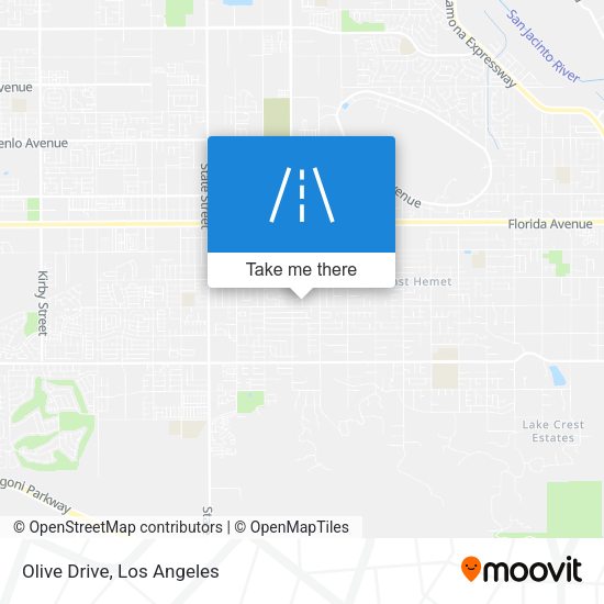 Olive Drive map