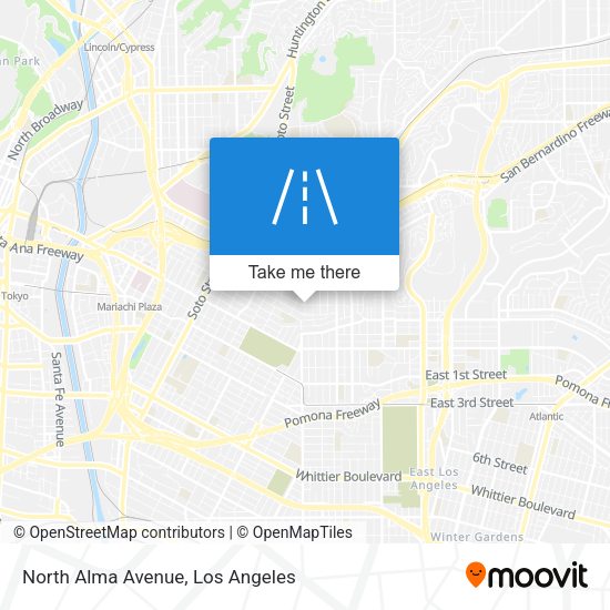 North Alma Avenue map