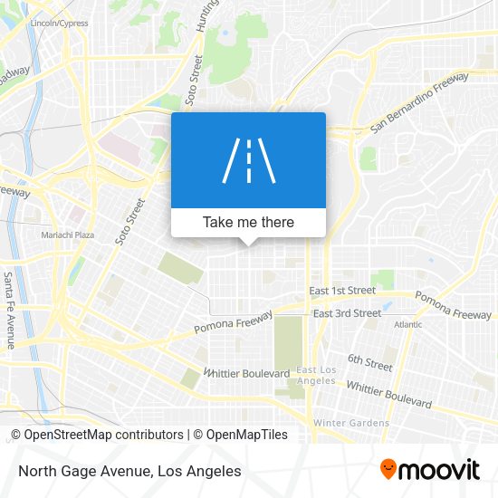 North Gage Avenue map