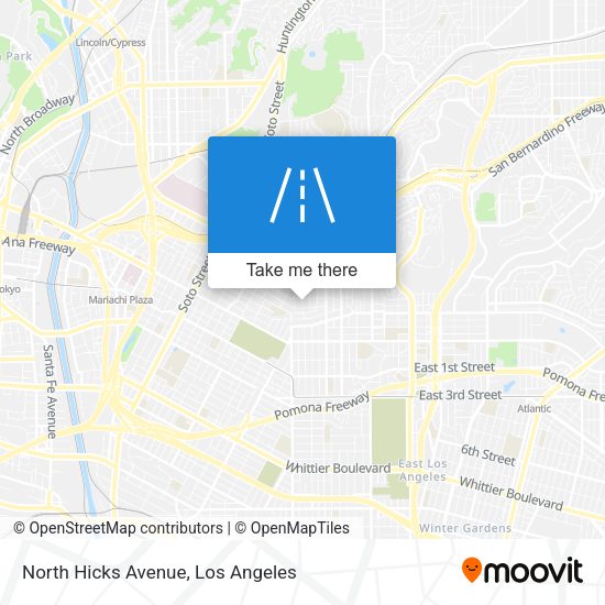 North Hicks Avenue map