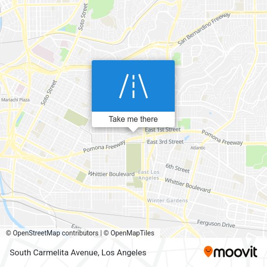 South Carmelita Avenue map