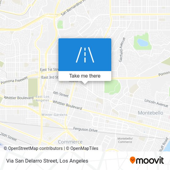 Via San Delarro Street map
