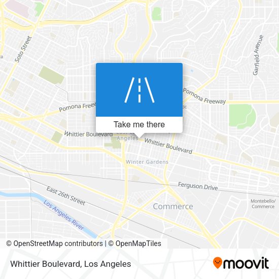 Whittier Boulevard map