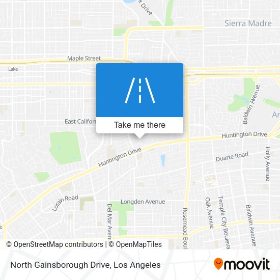 North Gainsborough Drive map
