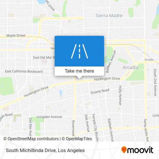 Mapa de South Michillinda Drive