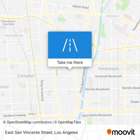 East San Vincente Street map