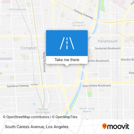 South Caress Avenue map