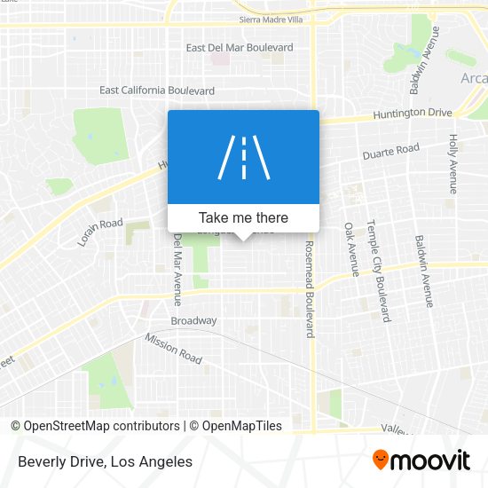 Beverly Drive map