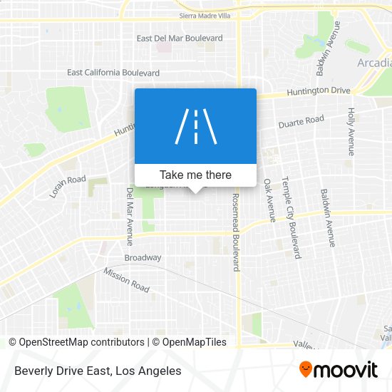Mapa de Beverly Drive East