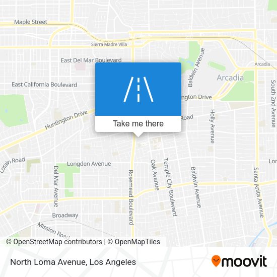 North Loma Avenue map