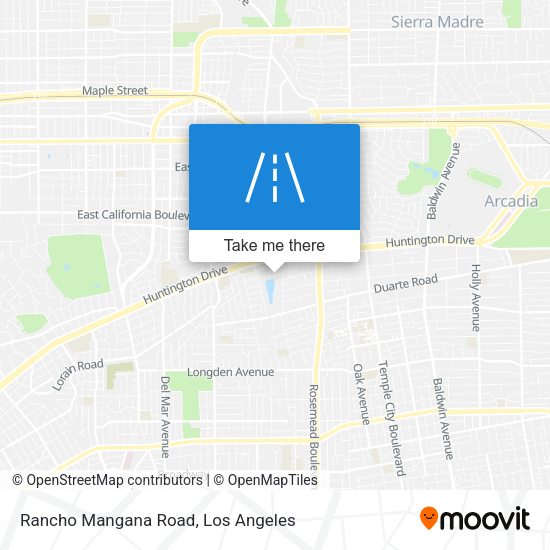 Rancho Mangana Road map