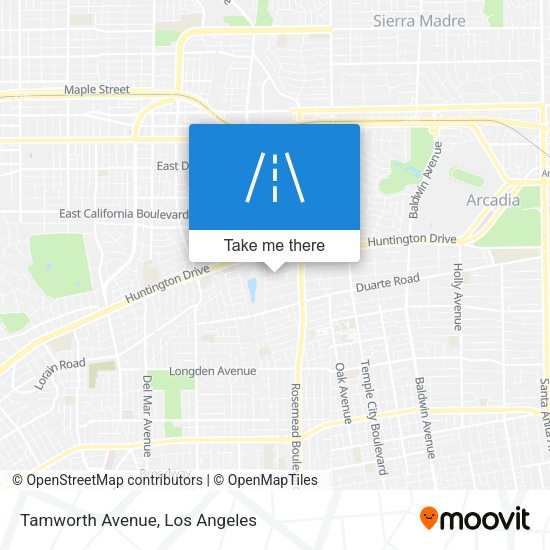 Mapa de Tamworth Avenue