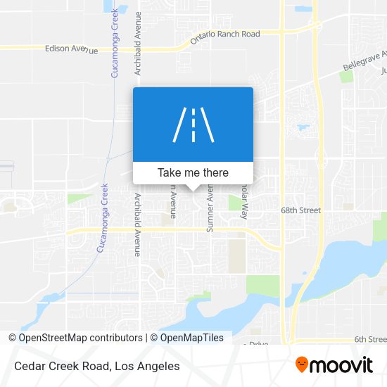 Cedar Creek Road map